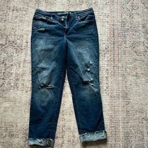 Universal Thread Size 12 women’s distressed straight leg jeans